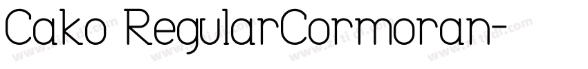 Cako RegularCormoran字体转换